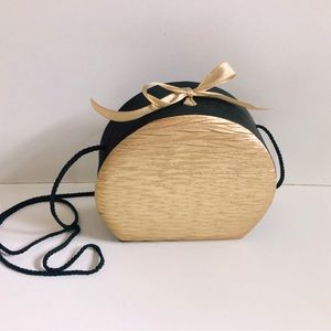 SALE! Small Dressy Bag/Purse* with Black Cord Strap, 5 1/2” H x 6” W, Very Good